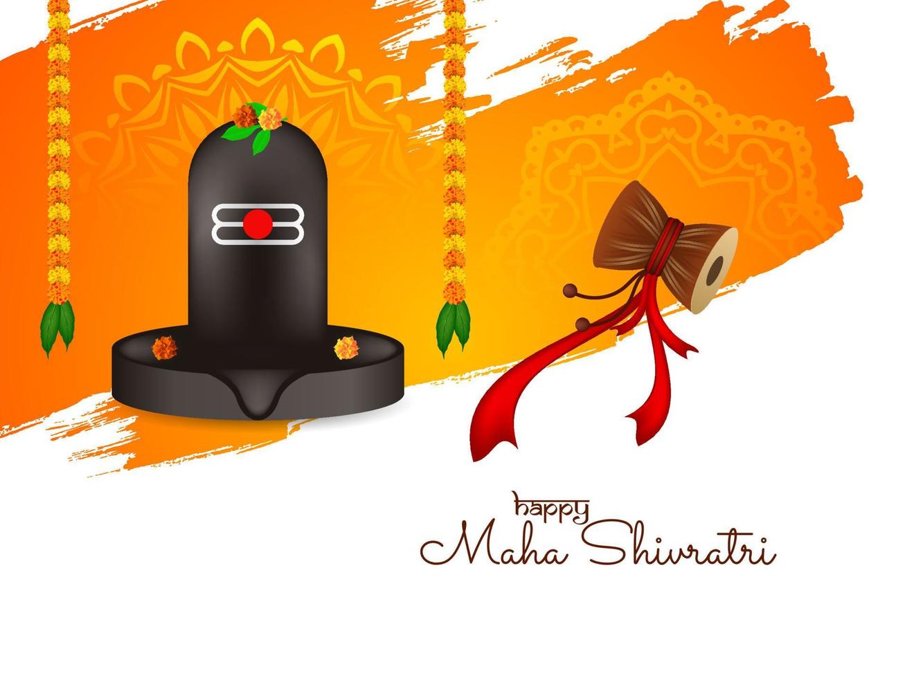 Happy Maha Shivratri Indian traditional festival background design vector