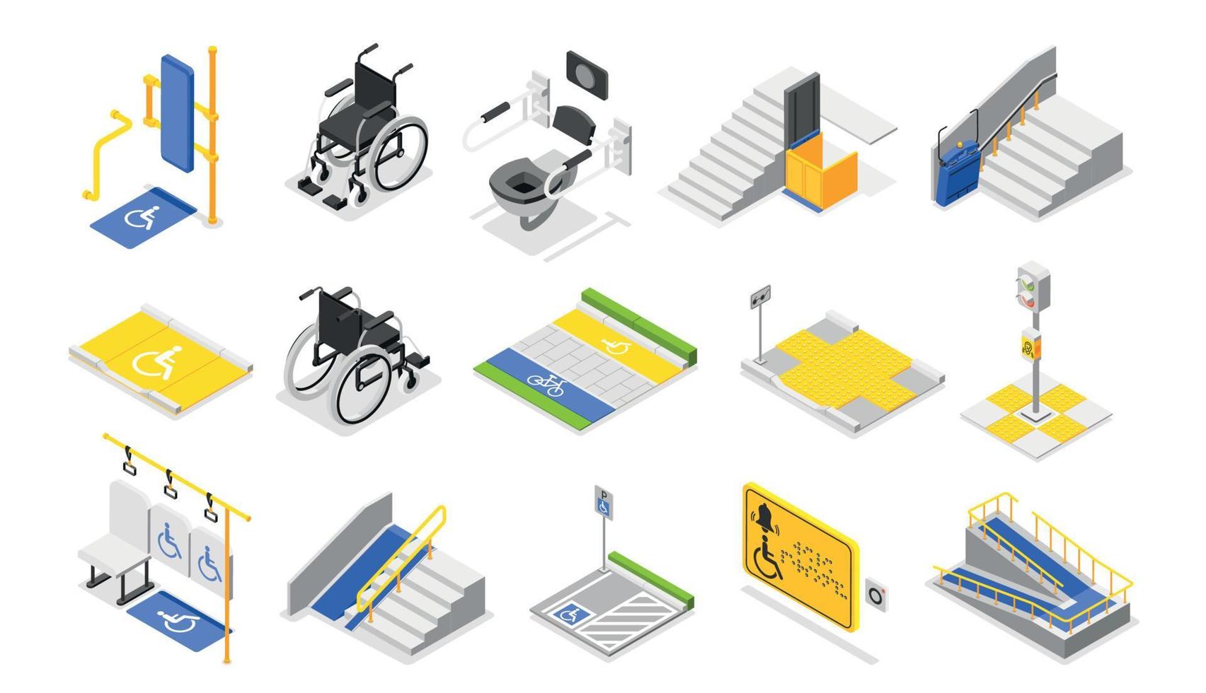 Accessible Environment Icons vector