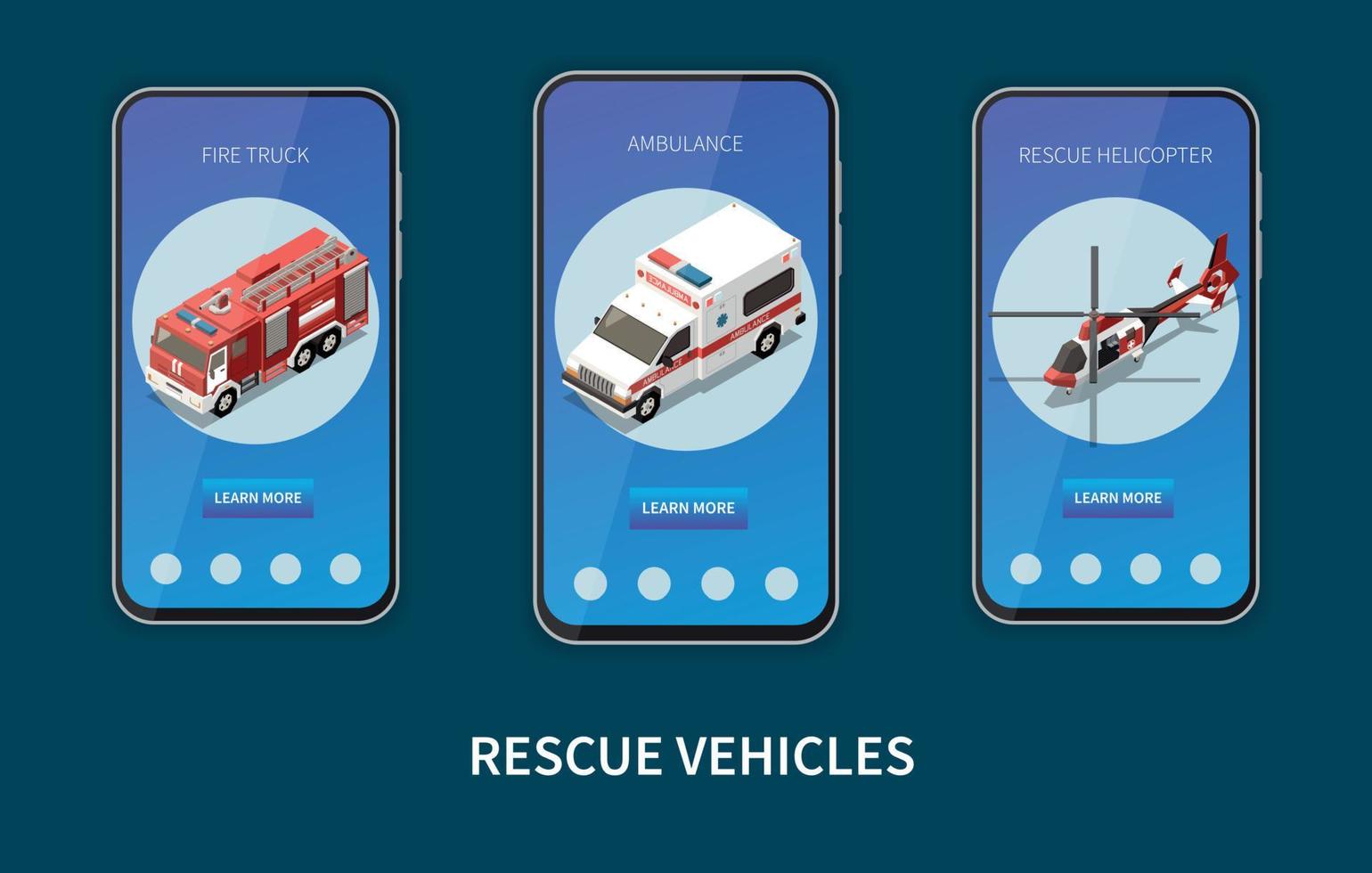 concepto de diseño de vehículos de rescate vector