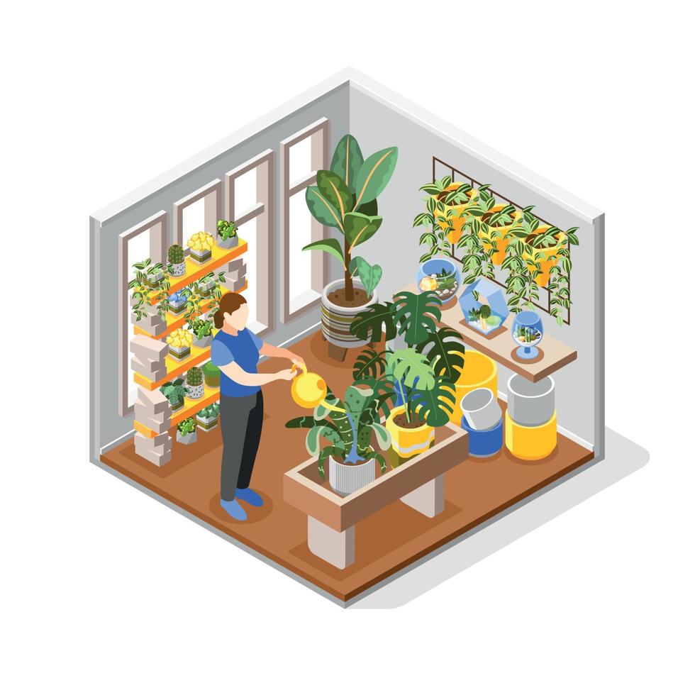 ilustración de composición de plantas vector