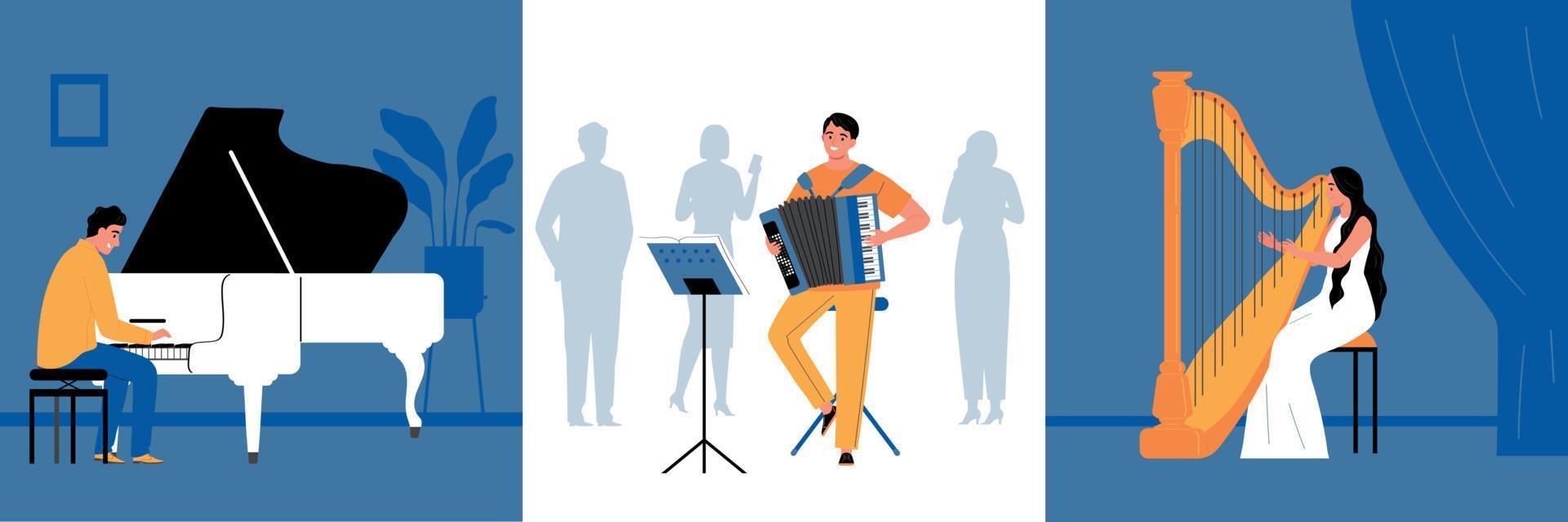 Musicians Design Concept vector