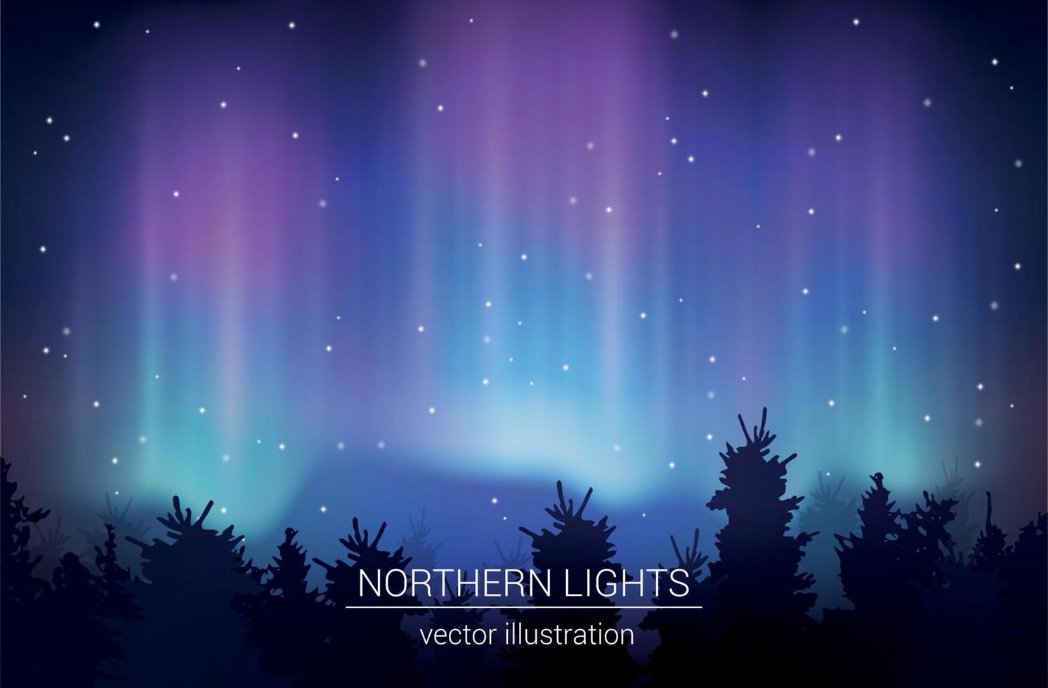 Arctic Borealis Realistic Vector Illustration