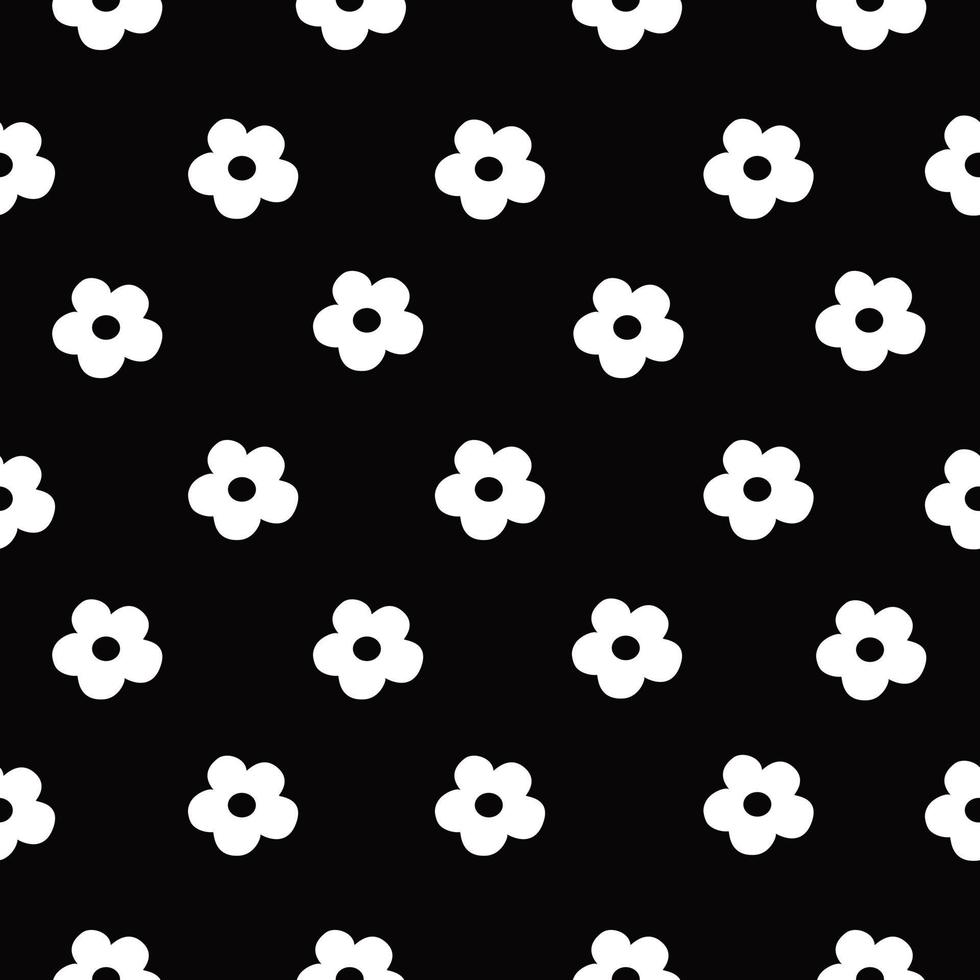 Flower black and white black background vector