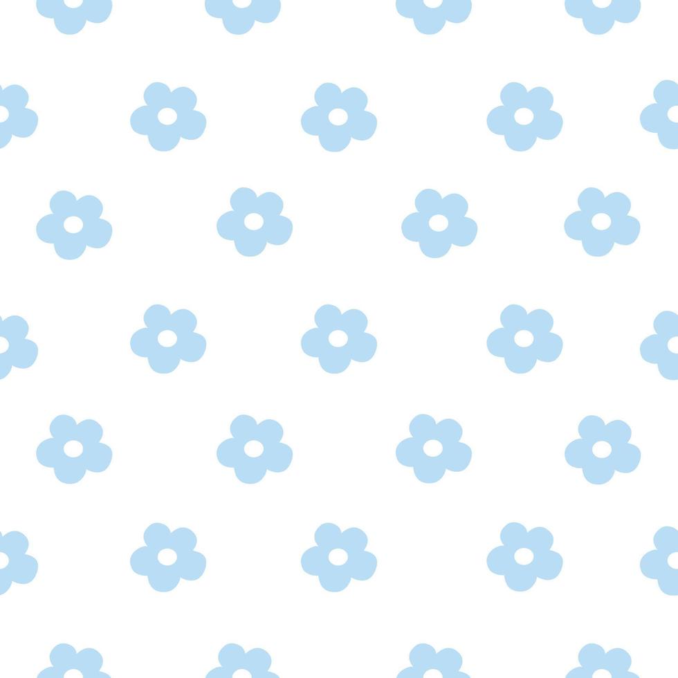 Pastel Blue Floral Pattern For Printing, Fabric pattern, background vector