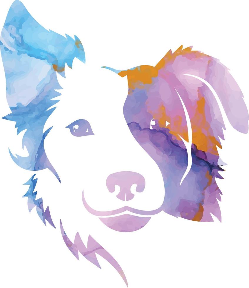 watercolor animal dog vet pet vector