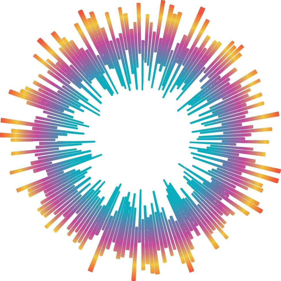 frecuencia de espectro de audio de onda estéreo vector