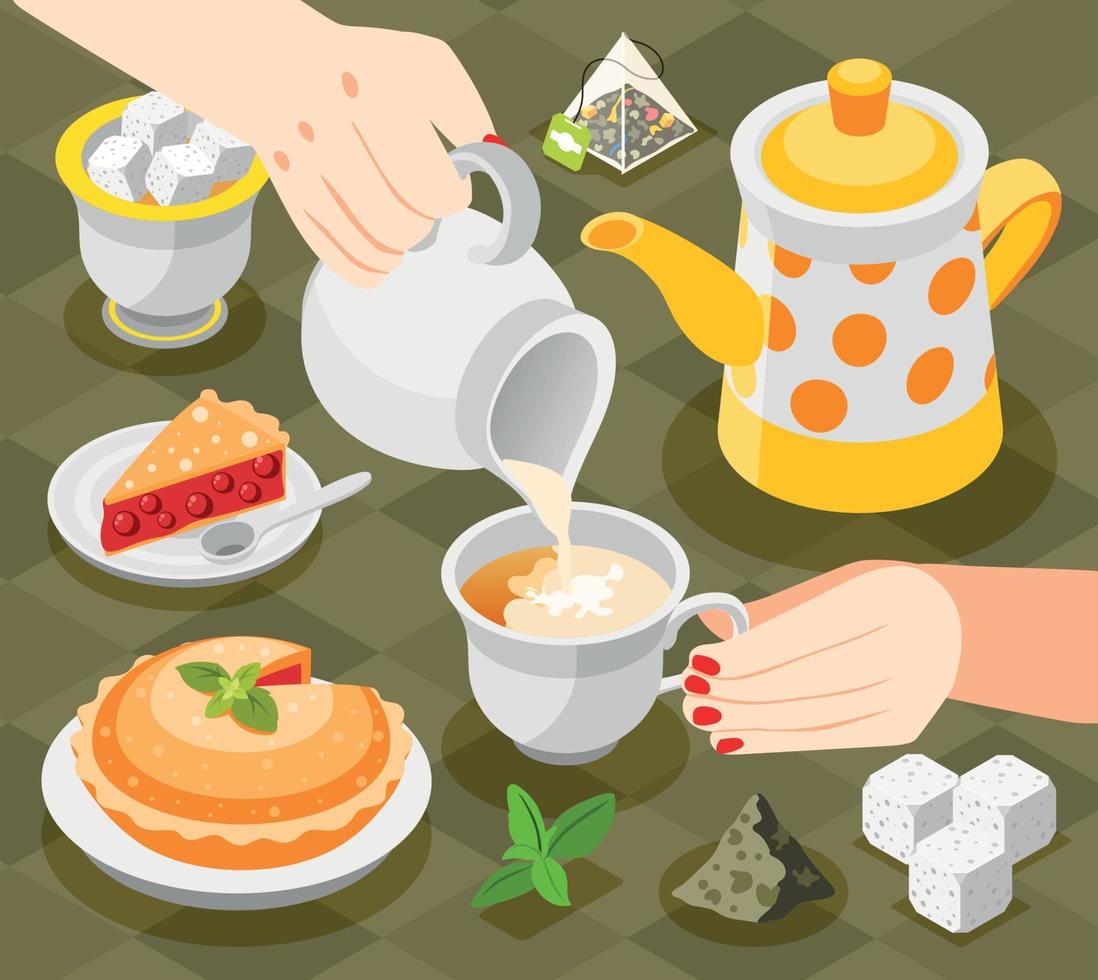Tea Day Background vector