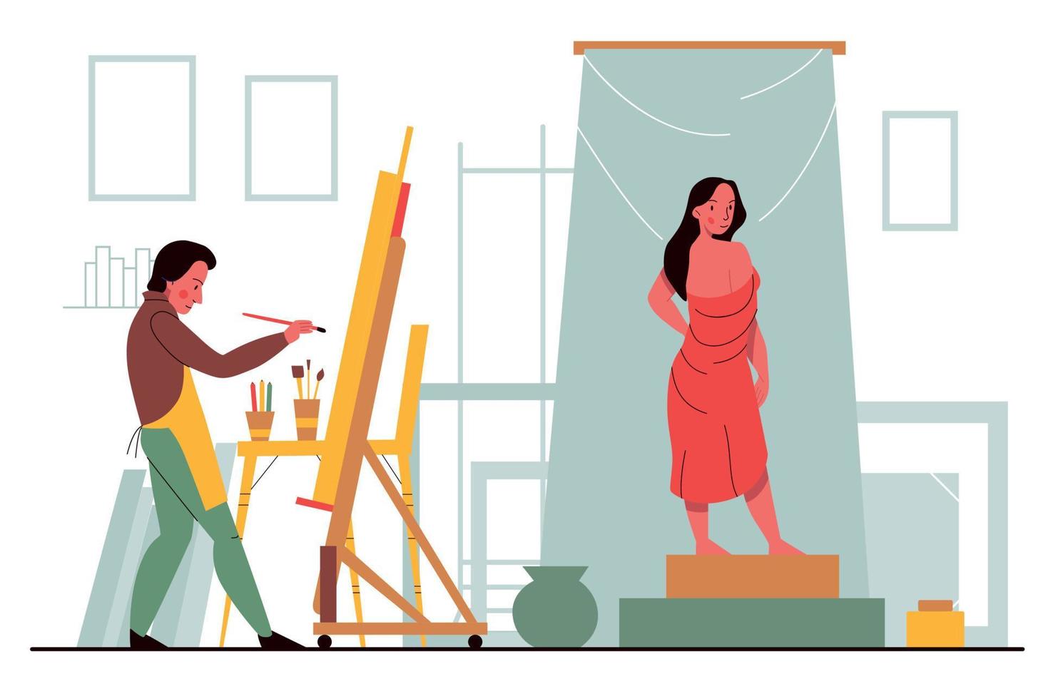 Artist Professions Background vector