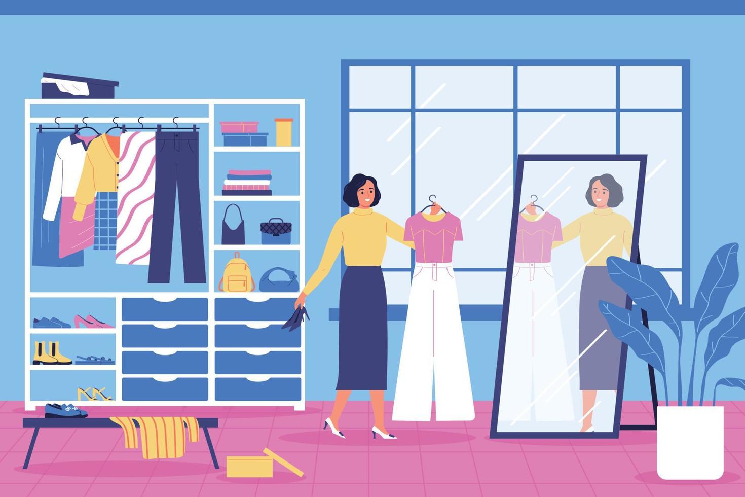 Flat Wardrobe Illustration vector