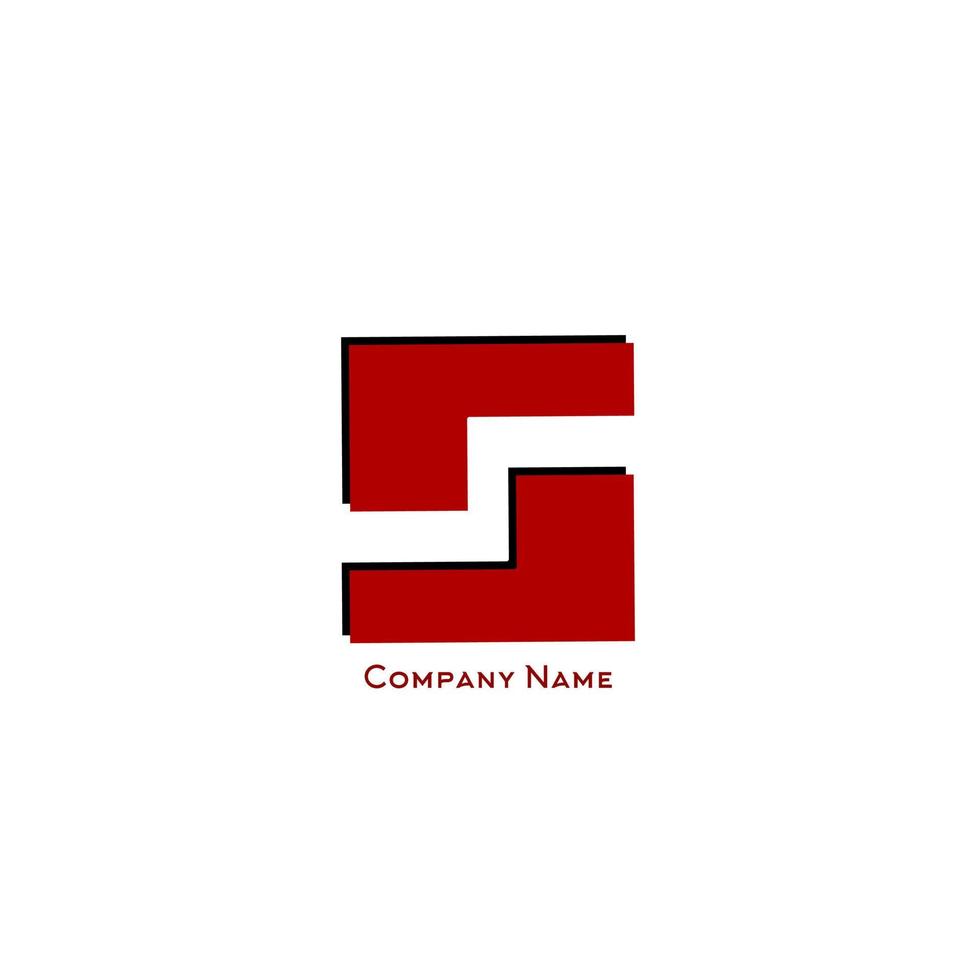 letter s logo in the shape of a cube vector
