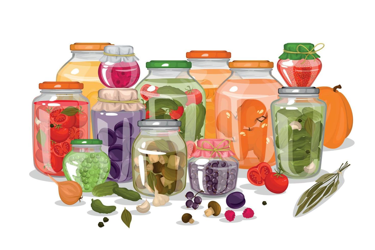 Homemade Pickles Jar vector