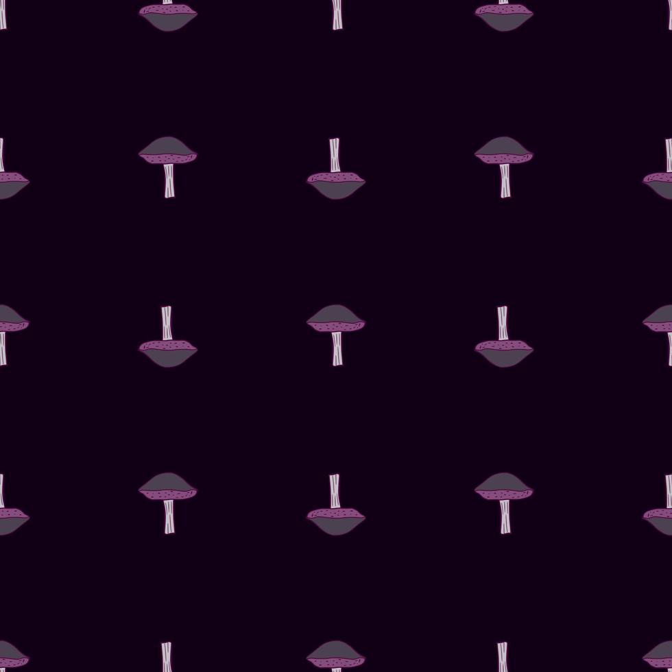 Mushrooms seamless pattern. Fungi background. vector