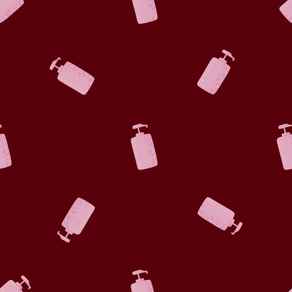 Cosmetic bottle seamless pattern. cosmetics toiletries background. vector