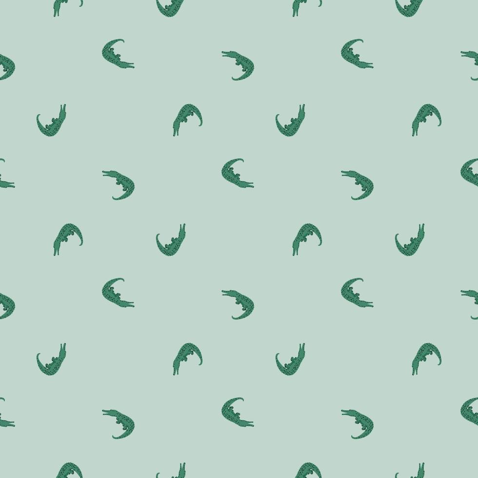Cute crocodiles seamless pattern.Funny animals background. vector