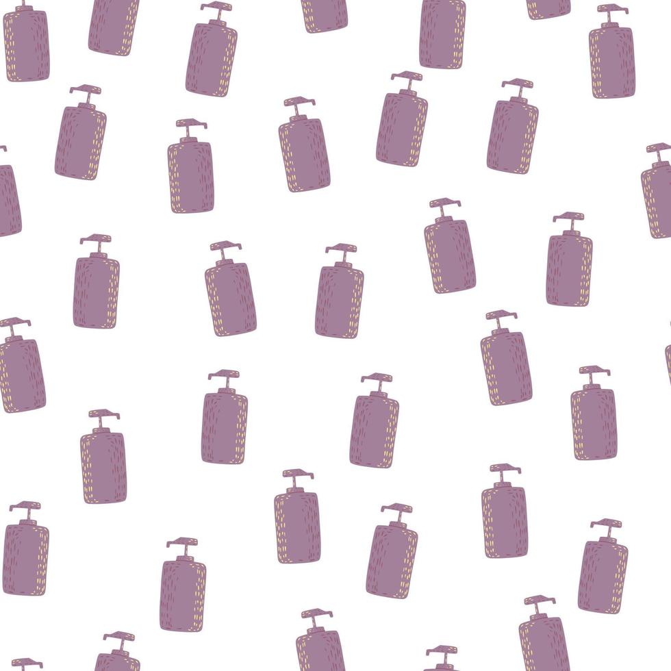 Cosmetic bottle seamless pattern. cosmetics toiletries background. vector