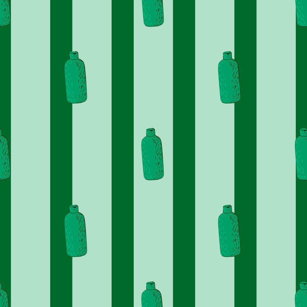 Cosmetic bottle seamless pattern. Background for spa. vector