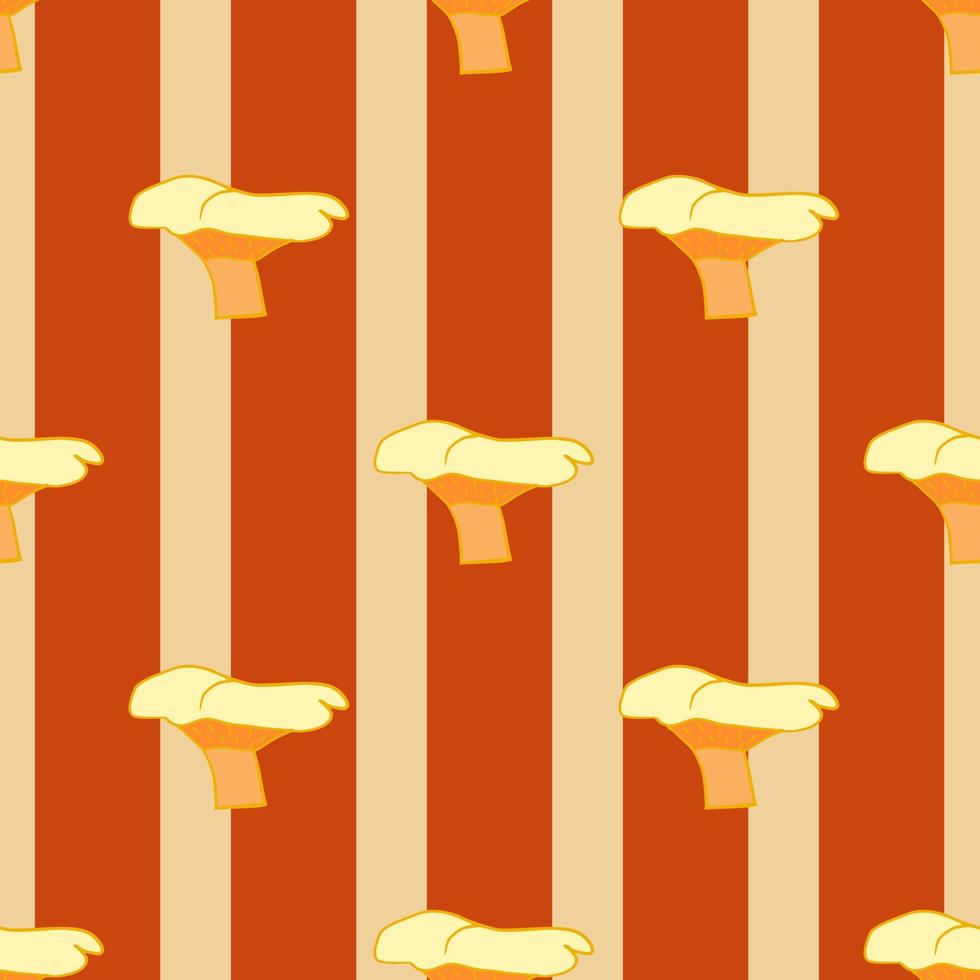 Mushrooms seamless pattern. Plant background. vector