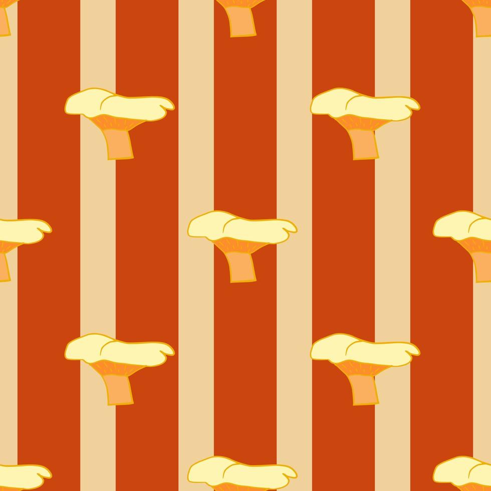 Mushrooms seamless pattern. Plant background. vector