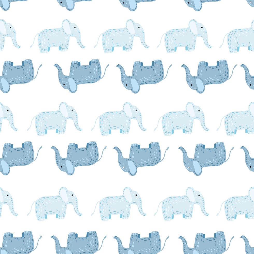 elefante lindo patrón sin costuras. fondo con juguete para niños. vector