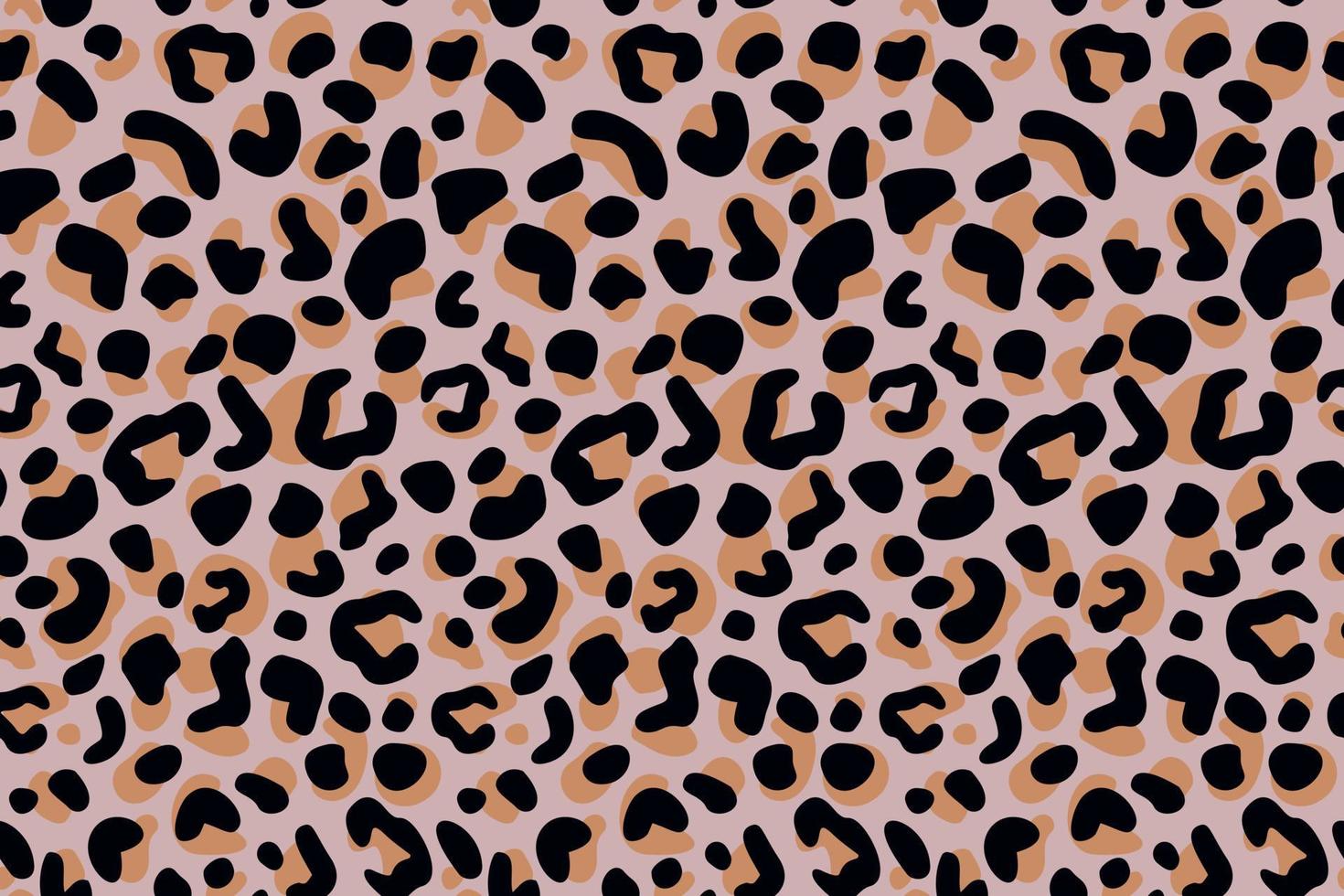 Leopard skin seamless pattern on. Retro savannah animals in engraving style. vector
