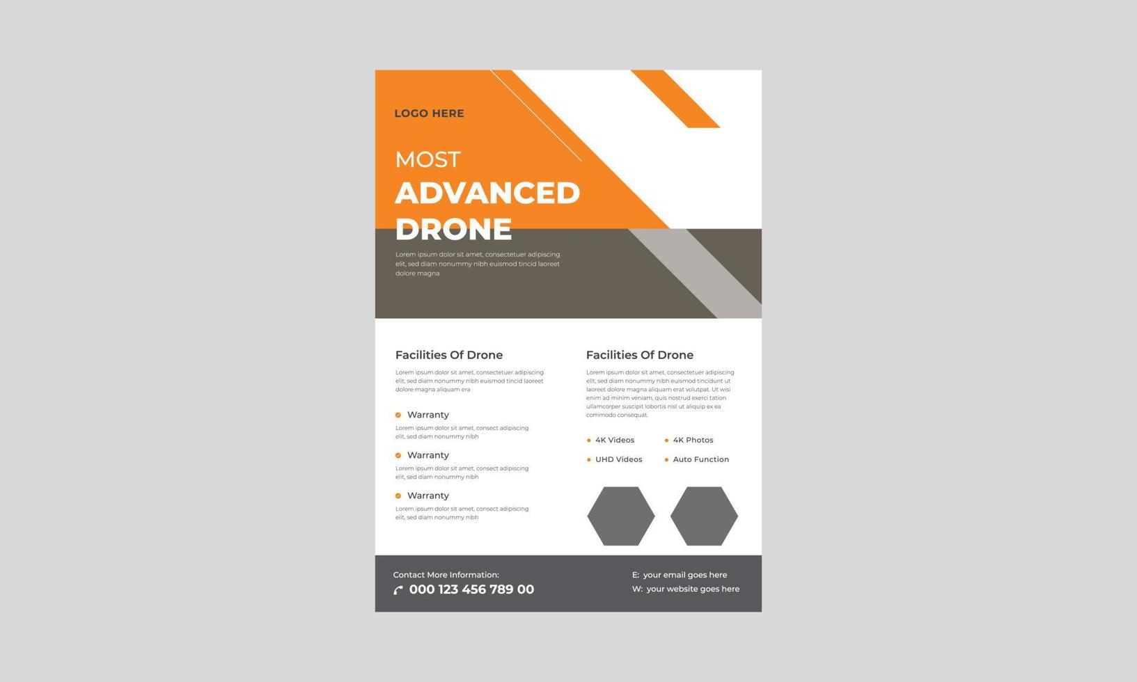  Drone Flyer Template, Most Advanced Drone Flyer, Drone Services, Drone