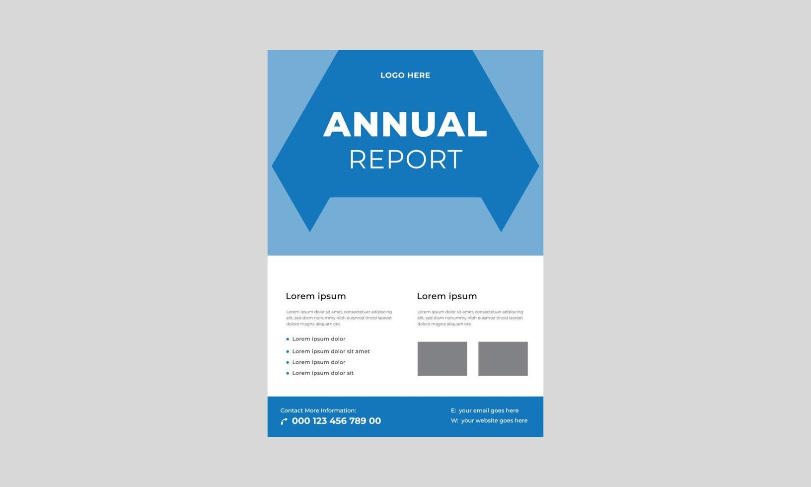 Modern Annual Report Brochure Template, Geometric Corporate Book Cover Design Template in A4, Annual Report Business Brochure Templates. vector