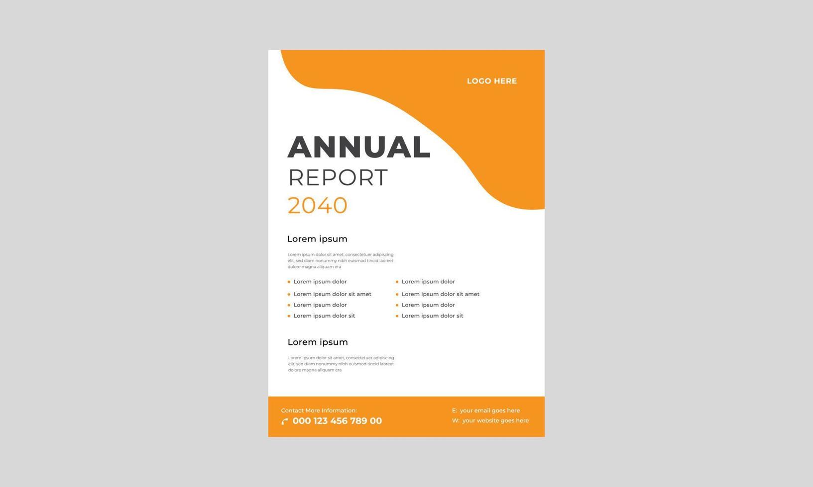 Modern Annual Report Brochure Template, Geometric Corporate Book Cover Design Template in A4, Annual Report Business Brochure Templates. vector