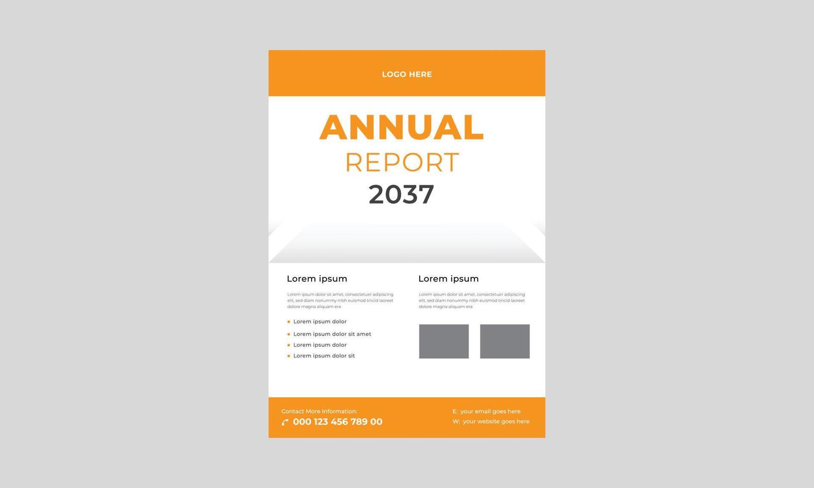 Modern Annual Report Brochure Template, Geometric Corporate Book Cover Design Template in A4, Annual Report Business Brochure Templates. vector