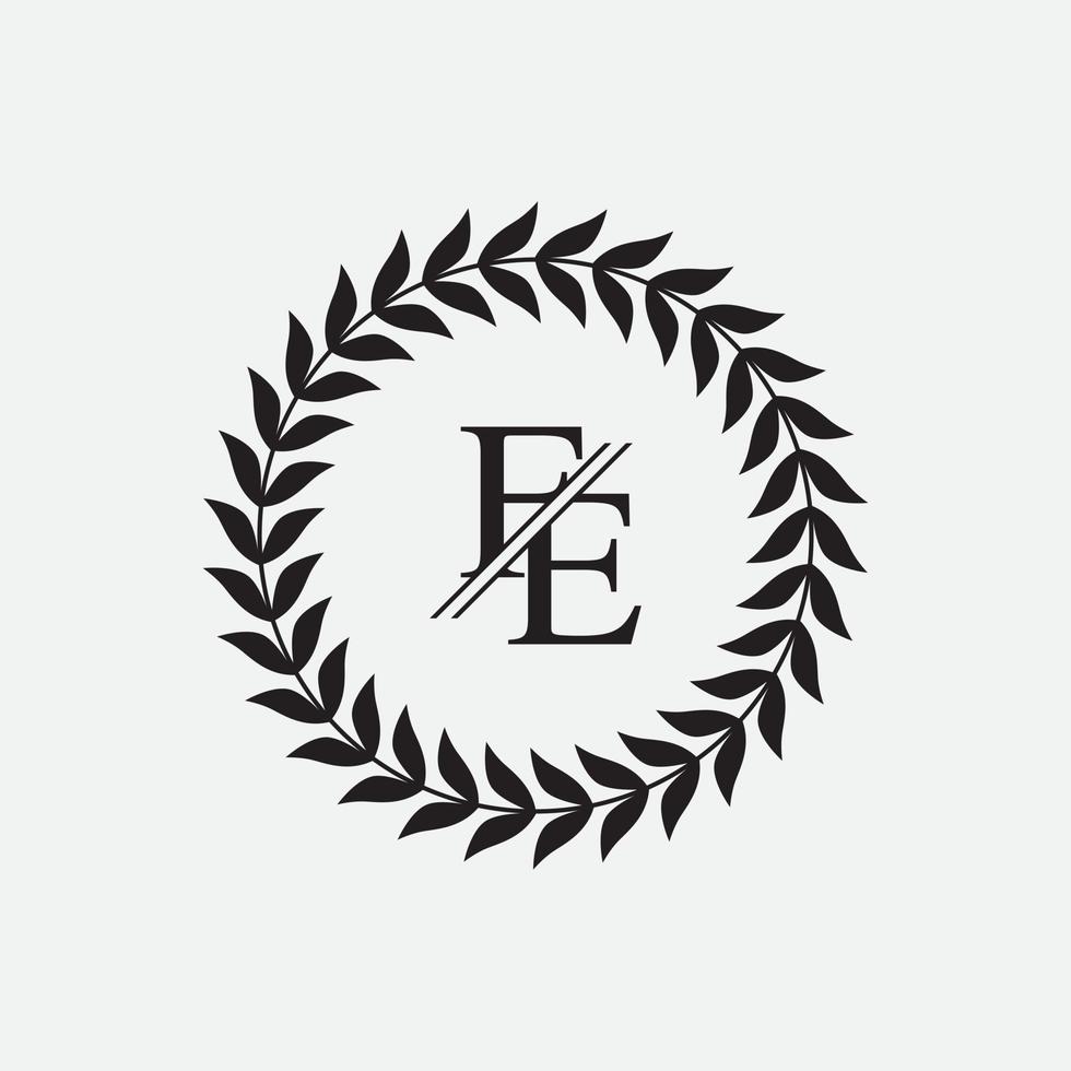 Alphabet letters monogram icon logo FE,EF,E and F vector