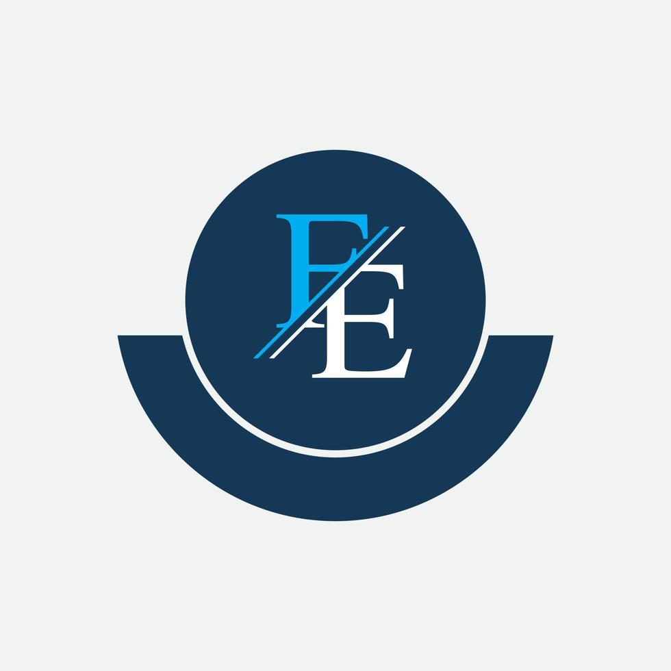 Alphabet letters monogram icon logo FE,EF,E and F vector