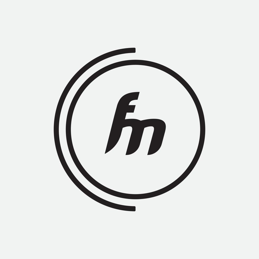 Unique Monogram Letter FM Logo Vector