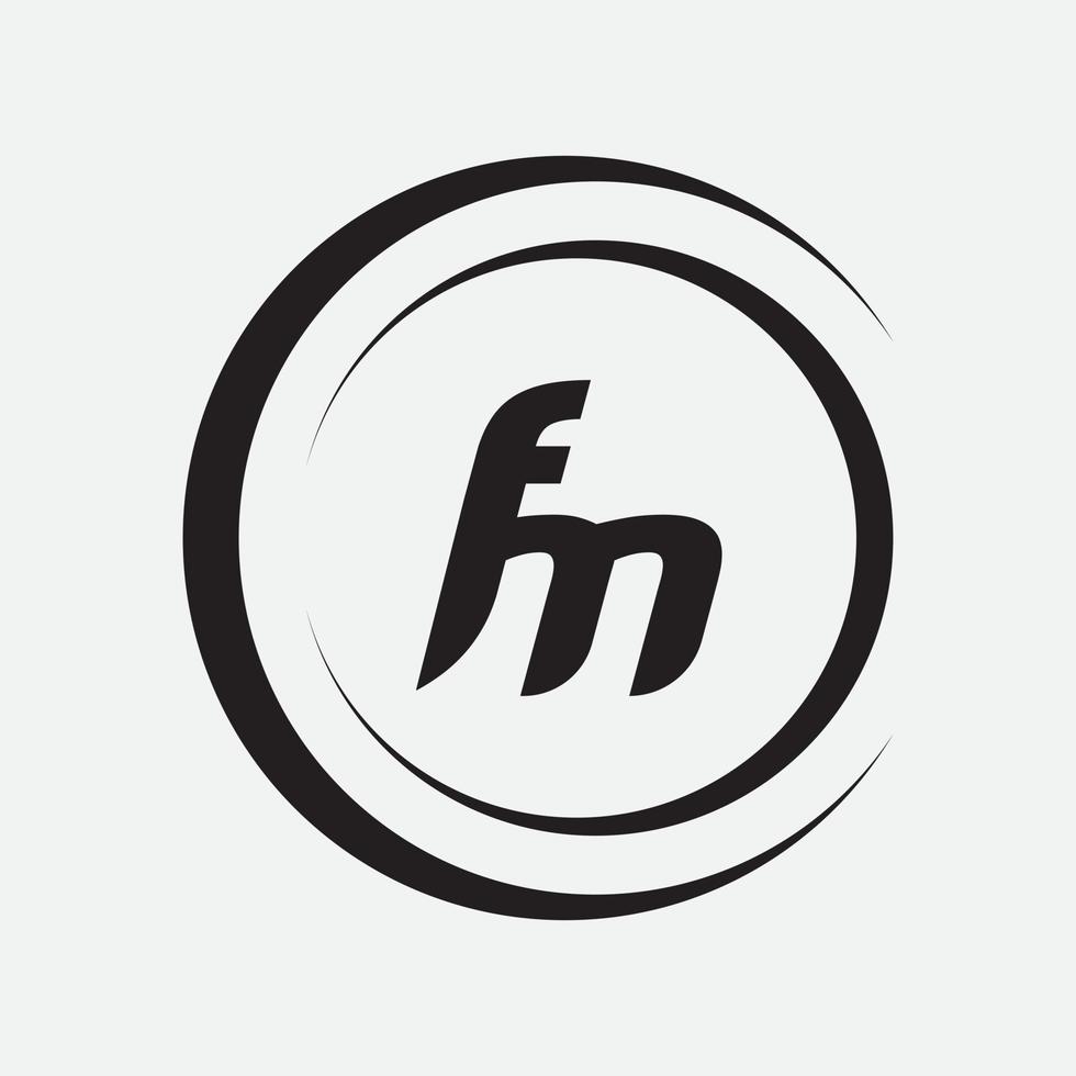 Unique Monogram Letter FM Logo Vector