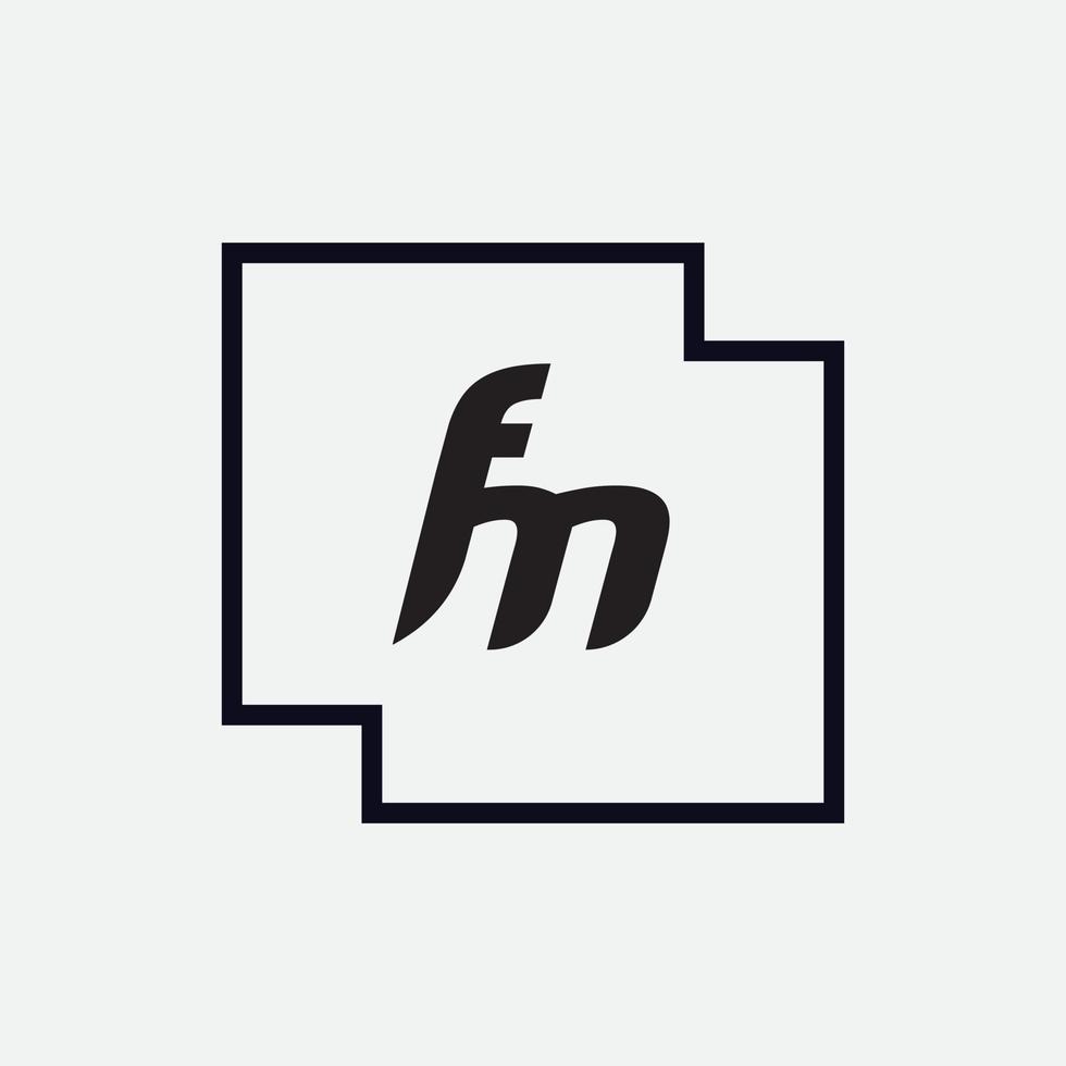 Unique Monogram Letter FM Logo Vector