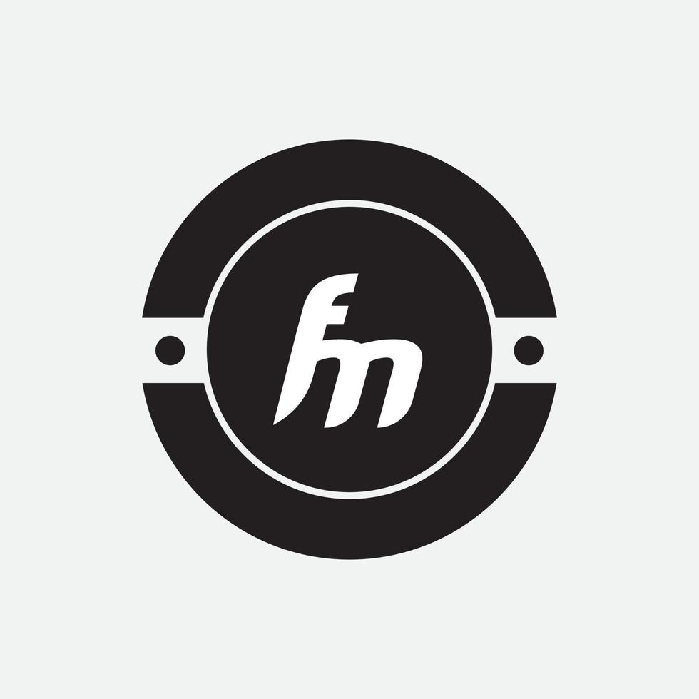 Unique Monogram Letter FM Logo Vector