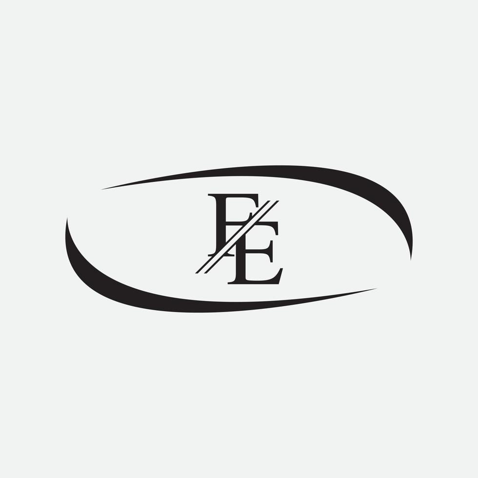 Alphabet letters monogram icon logo FE,EF,E and F vector