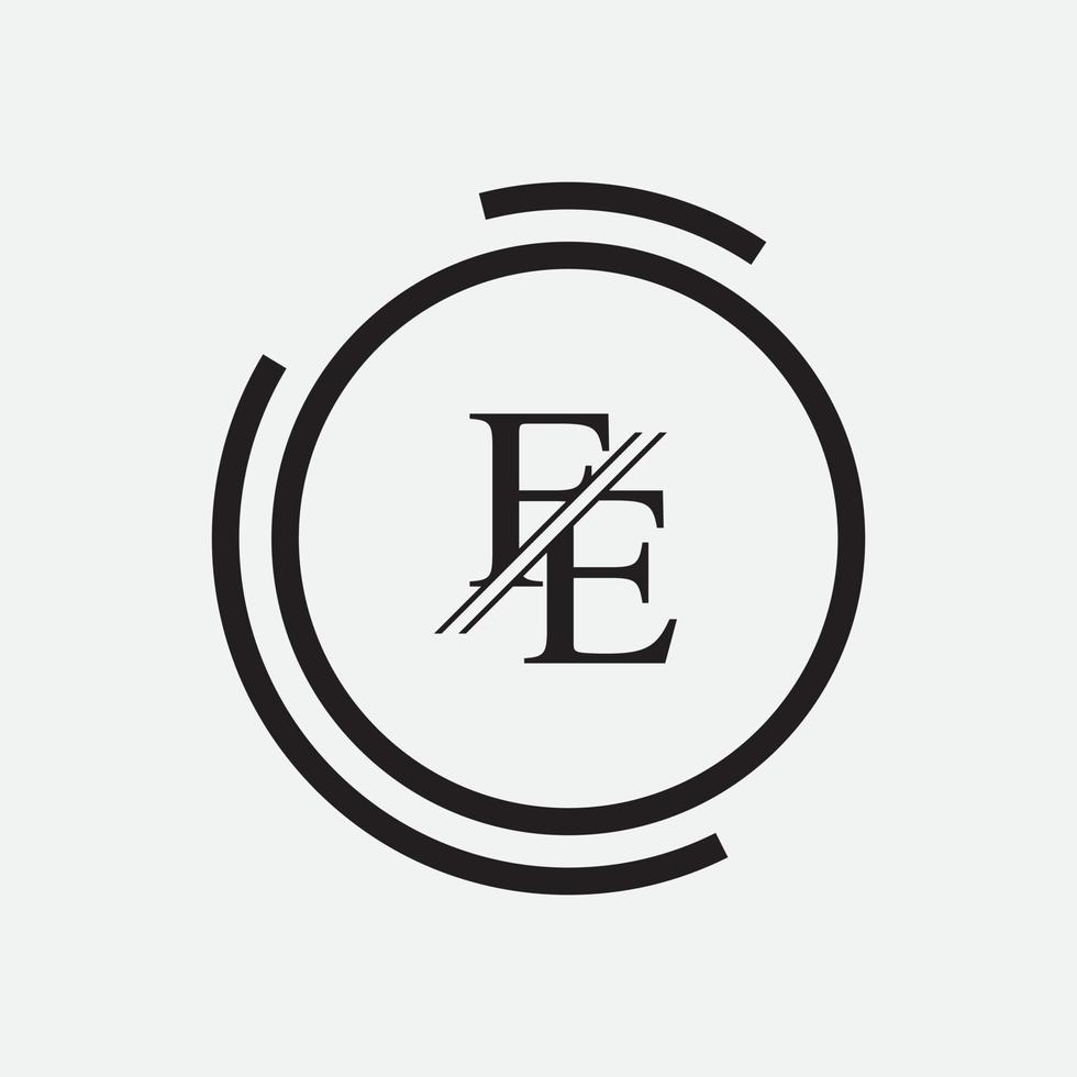 Alphabet letters monogram icon logo FE,EF,E and F vector