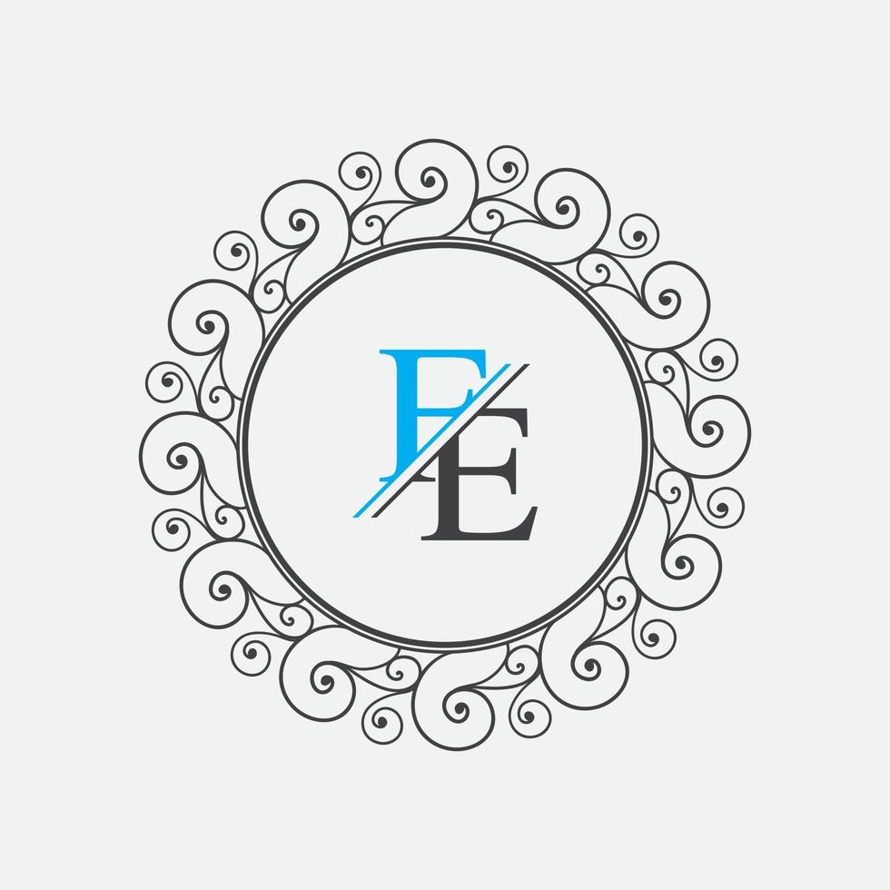 Alphabet letters monogram icon logo FE,EF,E and F vector