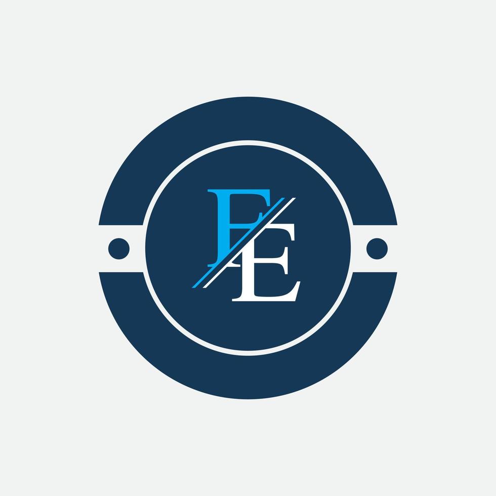 Alphabet letters monogram icon logo FE,EF,E and F vector