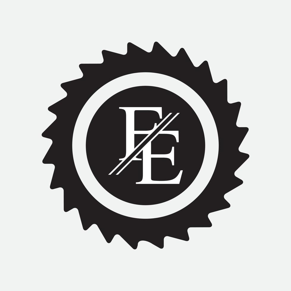 Alphabet letters monogram icon logo FE,EF,E and F vector