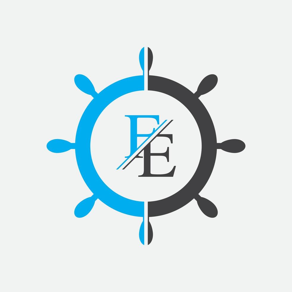 Alphabet letters monogram icon logo FE,EF,E and F vector
