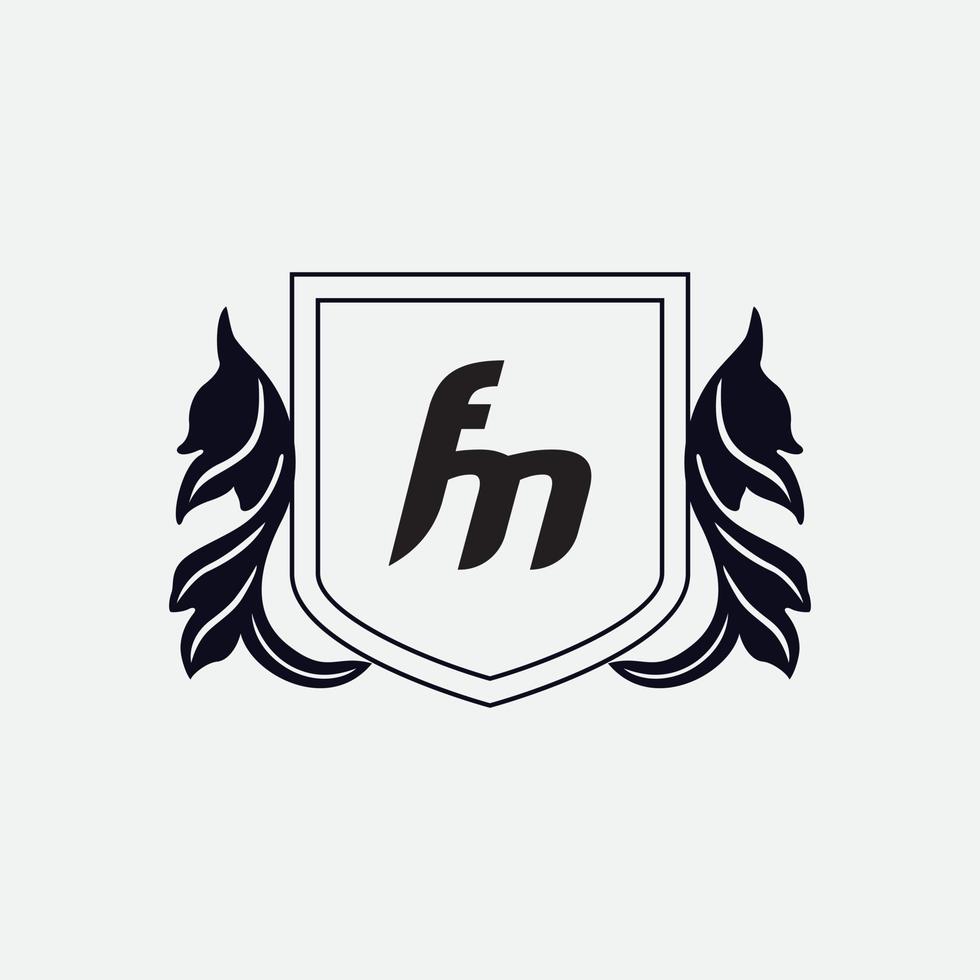 Unique Monogram Letter FM Logo Vector