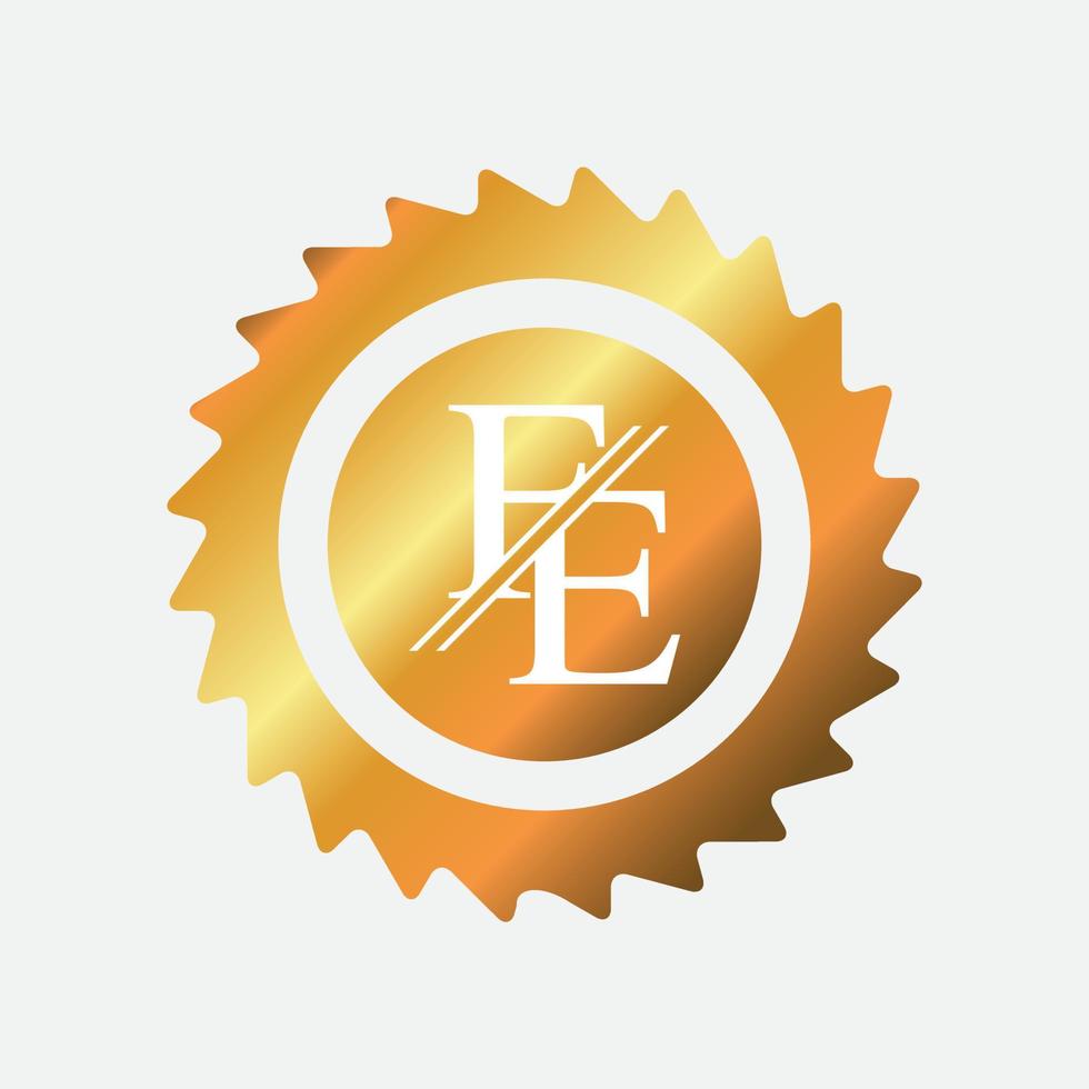 Alphabet letters monogram icon logo FE,EF,E and F vector