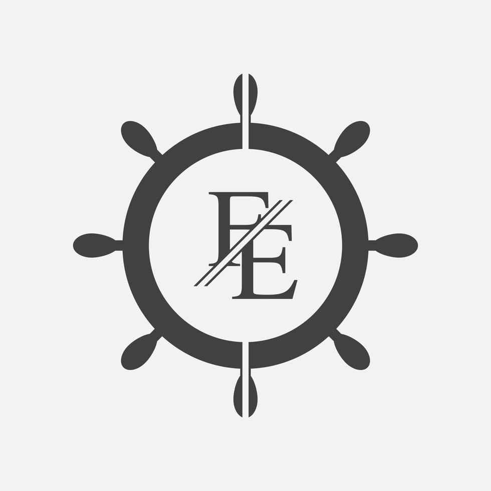 Alphabet letters monogram icon logo FE,EF,E and F vector