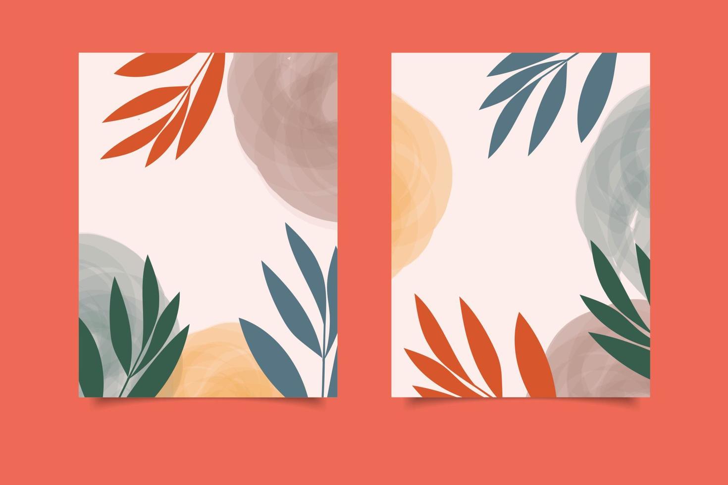 abstract botanical cover collection vector