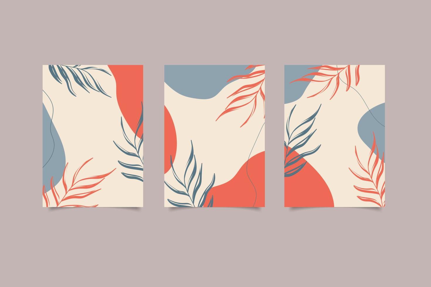 abstract botanical cover collection vector