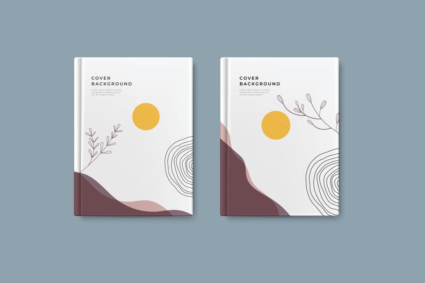 abstract botanical cover collection vector