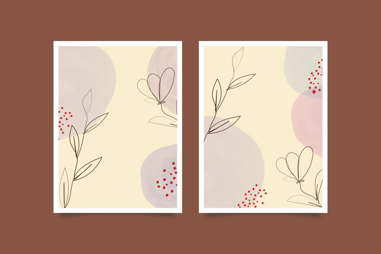 abstract botanical cover collection vector