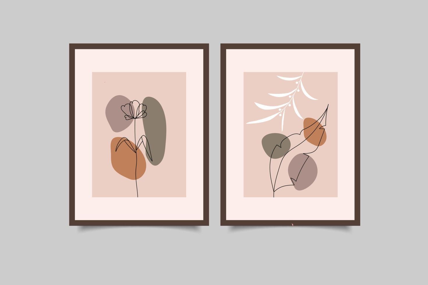 abstract aestetic modern poster boho contemporary wall art vector