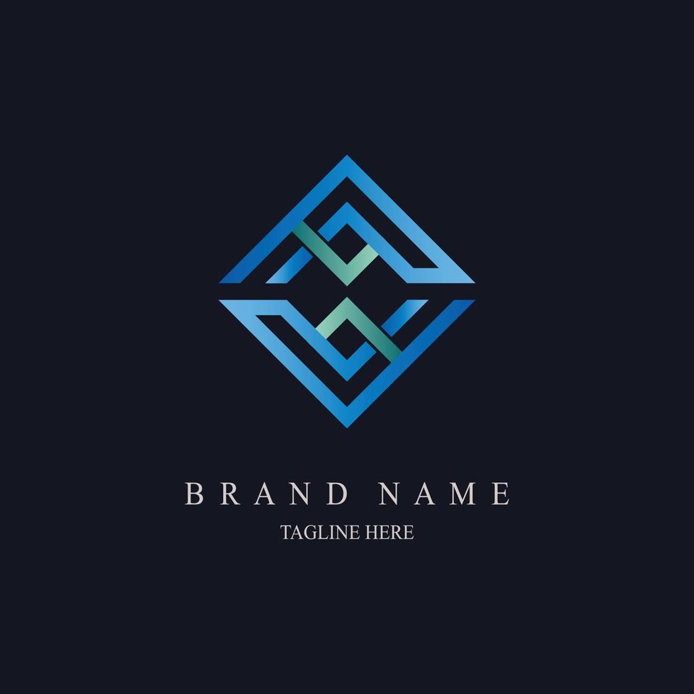 modern monogram logo template design for brand or company and other vector