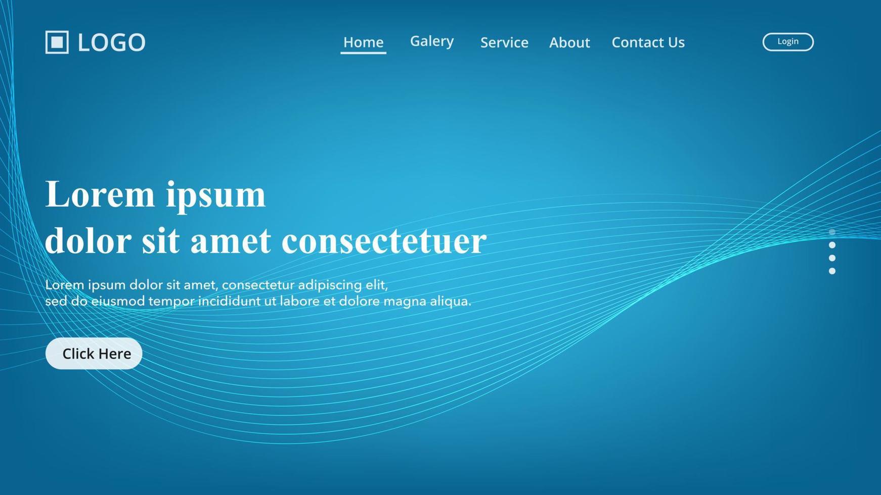 abstract green wave gradient background, modern and clean landing page concept vector